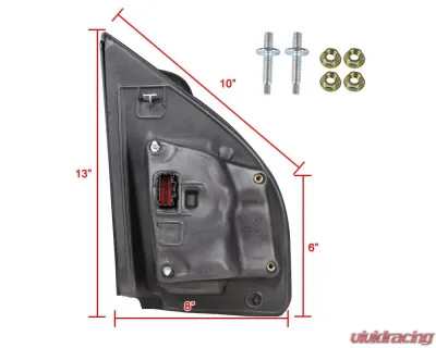 Spec-D Black Towing Mirrors w/ LED Turn Signal Lights (Clear Lens) Ford F-Series 2017-2019 - RMX-F25017F1H-P-FS