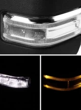 Spec-D Power Adjustable, Heated, & Manual Extendable Towing Mirrors w/ Clear Lens LED Turn Signal & Clearance Lights Ford F-Series 1999-2016                                     - RMX-F25099F1H-P-FS - Image 2