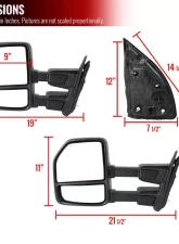 Spec-D Chrome Towing Mirrors w/ LED Turn Signal Lights (Clear Lens) Ford F-Series 1999-2016                                     - RMX-F25099F2H-P-FS - Image 7