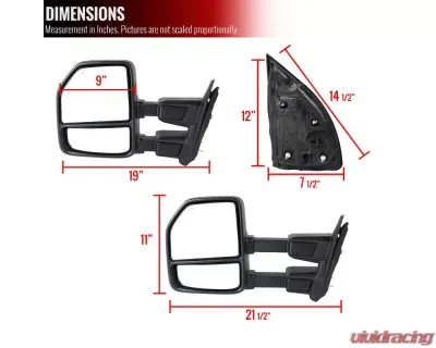 Spec-D Chrome Towing Mirrors w/ LED Turn Signal Lights (Clear Lens) Ford F-Series 1999-2016 - RMX-F25099F2H-P-FS