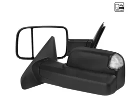 Spec-D Manual Adjustable & Foldable Side Mirrors w/ LED Turn Signal & Puddle Lights Dodge RAM 2002-2009
