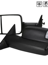 Spec-D Power Adjustable, Heated, & Manual Extendable Towing Mirrors w/ Clear Lens LED Turn Signal & Puddle Lights Dodge Ram 1500 2009-2012                                     - RMX-RAM09LED15H-P-FS - Image 10