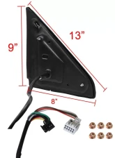 Spec-D Power Adjustable, Heated, & Manual Extendable Towing Mirrors w/ Clear Lens LED Turn Signal & Puddle Lights Dodge Ram 1500 2009-2012                                     - RMX-RAM09LED15H-P-FS - Image 8