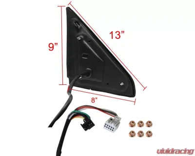 Spec-D Power Adjustable, Heated, & Manual Extendable Towing Mirrors w/ Clear Lens LED Turn Signal & Puddle Lights Dodge Ram 1500 2009-2012 - RMX-RAM09LED15H-P-FS