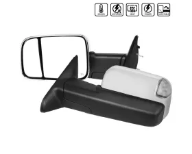 Spec-D Chrome Towing Mirrors w/ LED Turn Signal Lights Dodge RAM 2013-2017