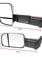 Spec-D Chrome Towing Mirrors w/ LED Turn Signal Lights Dodge RAM 2013-2017                                     - RMX-RAM13CHP-AT-FS - Image 7