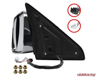 Spec-D Chrome Towing Mirrors w/ LED Turn Signal Lights Dodge RAM 2013-2017 - RMX-RAM13CHP-AT-FS