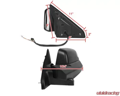 Spec-D Black Side Mirrors w/ LED Turn Signal Lights Dodge RAM 2013-2017 - RMX-RAM13HP-AT-FS