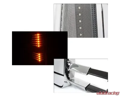 Spec-D Chrome Towing Mirrors w/ LED Turn Signal Lights (Smoke Lens) Chevrolet | GMC 2003-2007 - RMX-SIV03CRLEDH-P-FS