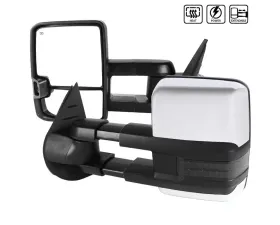 Spec-D Chrome Towing Mirrors w/ LED Turn Signal Lights (Smoke Lens) Chevrolet | GMC 2007-2014