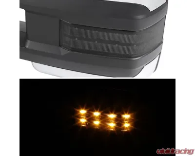 Spec-D Chrome Towing Mirrors w/ LED Turn Signal Lights (Smoke Lens) Chevrolet | GMC 2007-2014 - RMX-SIV07G2GLEDHP-FS