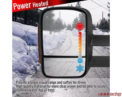 Spec-D Power Heated Towing Mirrors w/ Smoked Lens LED Turn Signal Lights Chevrolet | GMC 2007-2014 - RMX-SIV07LEDH-P-FS