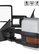 Spec-D Chrome Towing Mirrors w/ LED Turn Signal Lights Chevrolet | GMC 2014-2018                                     - RMX-SIV14G2-AT-FS - Image 10