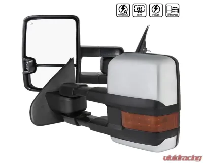 Spec-D Chrome Towing Mirrors w/ LED Turn Signal Lights Chevrolet | GMC 2014-2018 - RMX-SIV14G2-AT-FS