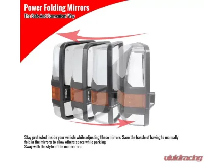 Spec-D Chrome Towing Mirrors w/ LED Turn Signal Lights Chevrolet | GMC 2014-2018 - RMX-SIV14G2-AT-FS