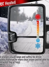 Spec-D Power Adjustable, Folding, Heated, & Manual Extendable Towing Mirrors w/ Smoked Lens LED Turn Signal & Clearance Lights Chevrolet Silverado | GMC Sierra 2014-2018                                     - RMX-SIV14G2G-AT-FS - Image 8