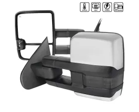 Spec-D Chrome Towing Mirrors w/ LED Turn Signal Lights (Smoke Lens) Chevrolet | GMC 2014-2016