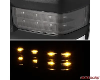 Spec-D Chrome Towing Mirrors w/ LED Turn Signal Lights (Smoke Lens) Chevrolet | GMC 2014-2016 - RMX-SIV14G2GHP-TS-FS