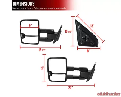 Spec-D Chrome Towing Mirrors w/ LED Turn Signal Lights (Smoke Lens) Chevrolet | GMC 2014-2016 - RMX-SIV14G2GHP-TS-FS