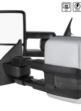 Spec-D Chrome Towing Mirrors w/ LED Turn Signal Lights (Smoke Lens) Chevrolet | GMC 2014-2018                                     - RMX-SIV14G2GLEDHP-FS - Image 5
