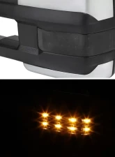 Spec-D Chrome Towing Mirrors w/ LED Turn Signal Lights (Smoke Lens) Chevrolet | GMC 2014-2018                                     - RMX-SIV14G2GLEDHP-FS - Image 2