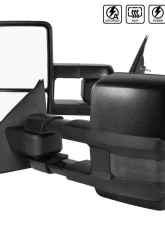 Spec-D Black Towing Mirrors w/ LED Turn Signal Lights (Smoke Lens) Chevrolet | GMC 2014-2018                                     - RMX-SIV14G3G-AT-FS - Image 6