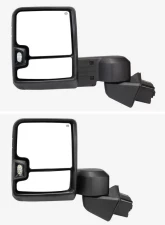 Spec-D Black Towing Mirrors w/ LED Turn Signal Lights (Smoke Lens) Chevrolet Silverado 1500 2019-2022                                     - RMX-SIV1915G3GHP-FS - Image 3