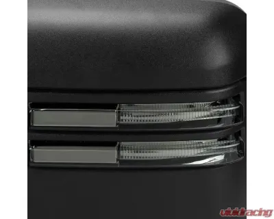 Spec-D Black Towing Mirrors w/ LED Turn Signal Lights (Smoke Lens) Chevrolet Silverado 1500 2019-2022 - RMX-SIV1915G3GHP-FS