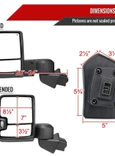 Spec-D Black Towing Mirrors w/ LED Turn Signal Lights (Smoke Lens) Chevrolet Silverado 1500 2019-2022                                     - RMX-SIV1915G3GHP-FS - Image 8
