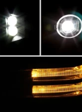 Spec-D Black Towing Mirrors w/ LED Turn Signal Lights (Clear Lens) Chevrolet Silverado 1500 2019-2022                                     - RMX-SIV1915G3HP-FS - Image 2