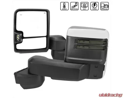 Spec-D Chrome Towing Mirrors w/ LED Turn Signal Lights (Smoke Lens) Chevrolet | GMC 2020-2022 - RMX-SIV2025G2GHP-FS