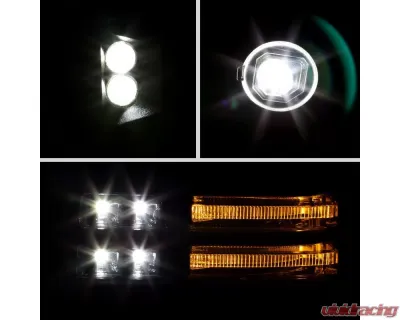 Spec-D Black Towing Mirrors w/ LED Turn Signal Lights (Clear Lens) Chevrolet | GMC 2020-2022 - RMX-SIV2025G3HP-FS