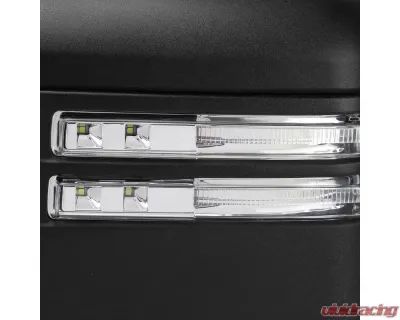 Spec-D Black Towing Mirrors w/ LED Turn Signal Lights (Clear Lens) Chevrolet | GMC 2020-2022 - RMX-SIV2025G3HP-FS