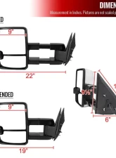 Spec-D Chrome Towing Mirrors w/ LED Turn Signal Lights (Smoke Lens) Chevrolet | GMC 1999-2002                                     - RMX-SIV99G2GLEDHP-FS - Image 9