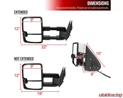 Spec-D Chrome Towing Mirrors w/ LED Turn Signal Lights (Amber Lens) Chevrolet | GMC 1999-2002 - RMX-SIV99G2LEDHP-FS