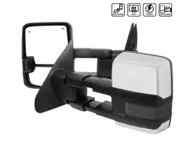 Spec-D Chrome Towing Mirrors w/ LED Turn Signal Lights (Smoke Lens) Toyota 2007-2017