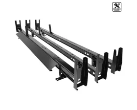 Spec-D Glossy Black Steel 3 Bars Roof Ladder Racks Ford | Nissan 2010-2019