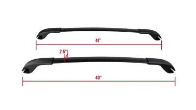 Spec-D Black Powder Coated Aluminium Roof Rack Cross Bars Subaru Impreza | XV Crosstrek 2010-2017                                     - RRB-CTK13BK - Image 2