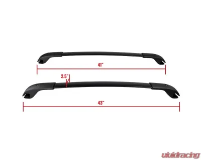 Spec-D Black Powder Coated Aluminum Roof Rack Cross Bars Subaru Impreza | XV Crosstrek 2010-2017 - RRB-CTK13BK