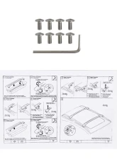 Spec-D Black Powder Coated Aluminum Roof Rack Cross Bars Subaru Forester 2014-2018                                     - RRB-FRT14BK - Image 9