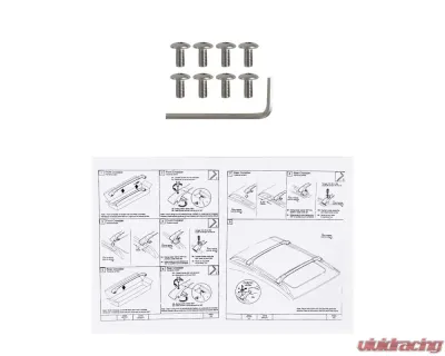 Spec-D Black Powder Coated Aluminum Roof Rack Cross Bars Subaru Forester 2014-2018 - RRB-FRT14BK
