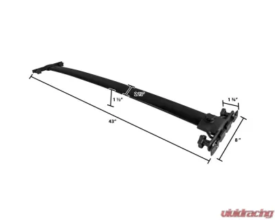 Spec-D Black Satin Powder Coated Aluminum Roof Rack Cross Bars Toyota Highlander 2008-2013 - RRB-HLDR08BK