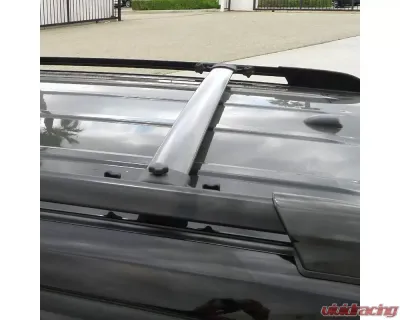 Spec-D Black Satin Powder Coated Aluminum Roof Rack Cross Bars Toyota Highlander 2008-2013 - RRB-HLDR08BK
