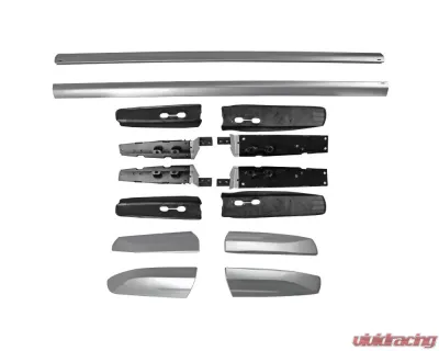 Spec-D Silver Powder Coated Aluminum Roof Rack Cross Bars Toyota Highlander 2008-2013 - RRB-HLDR08SLOE