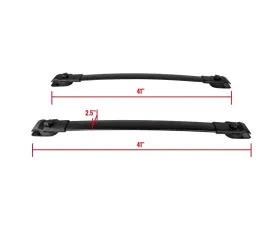 Spec-D Black Coated Aluminum Roof Rack Top Cross Bars Toyota Sienna 2011-2018