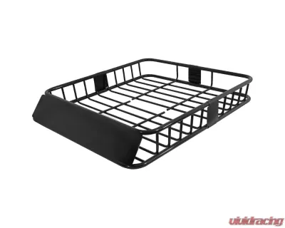 Spec-D Universal Black Coating Roof Rack Cargo Carrier w/ Extendable Luggage Hold Basket - RRBK-EXT005BK