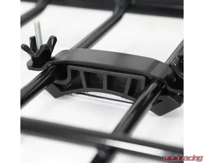 Spec-D Universal Black Coating Roof Rack Cargo Carrier w/ Extendable Luggage Hold Basket - RRBK-EXT005BK