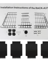 Spec-D Universal Black Coating Roof Rack Cargo Carrier w/ Extendable Luggage Hold Basket                                     - RRBK-EXT005BK - Image 9