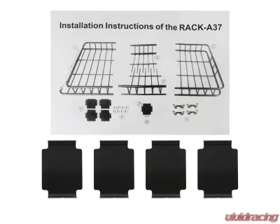 Spec-D Universal Black Coating Roof Rack Cargo Carrier w/ Extendable Luggage Hold Basket - RRBK-EXT005BK
