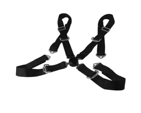 Spec-D Universal Black 4 Point Quick Release Camlock Racing Seat Belt Safety Harness